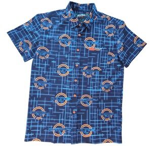 Retro Rifle The Grid Button Down Shirt Men's Medium Short Sleeve